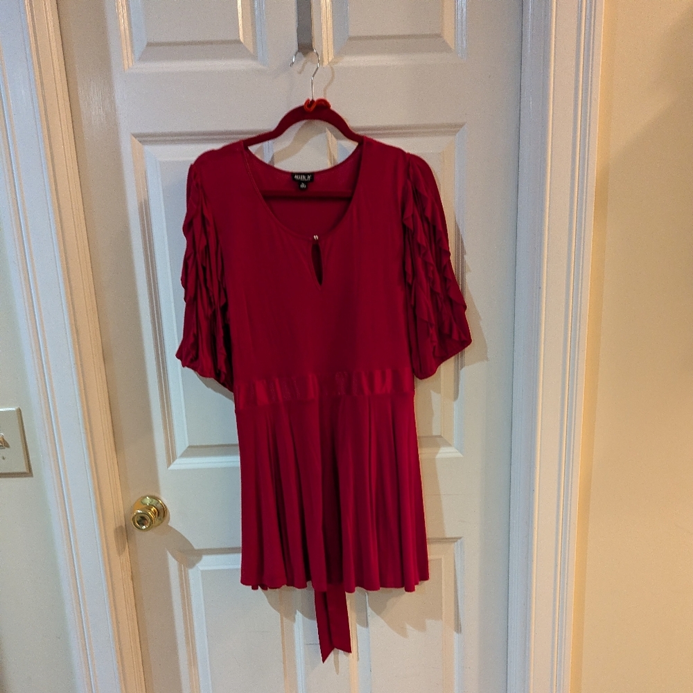 Allen B. by Allen Schwartz Vibrant Red Top. Short Sleeve.Size XL